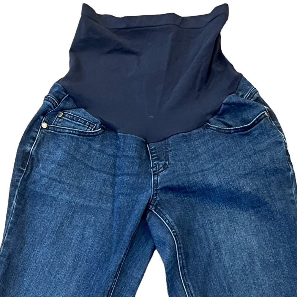 INDIGO BLUE MATERNITY JEANS size medium dark wash - Picture 2 of 5